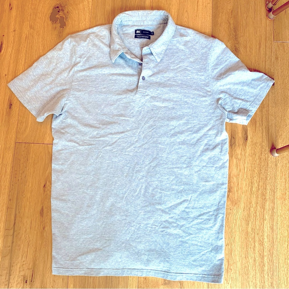 Simons - soft golf shirt in baby blue